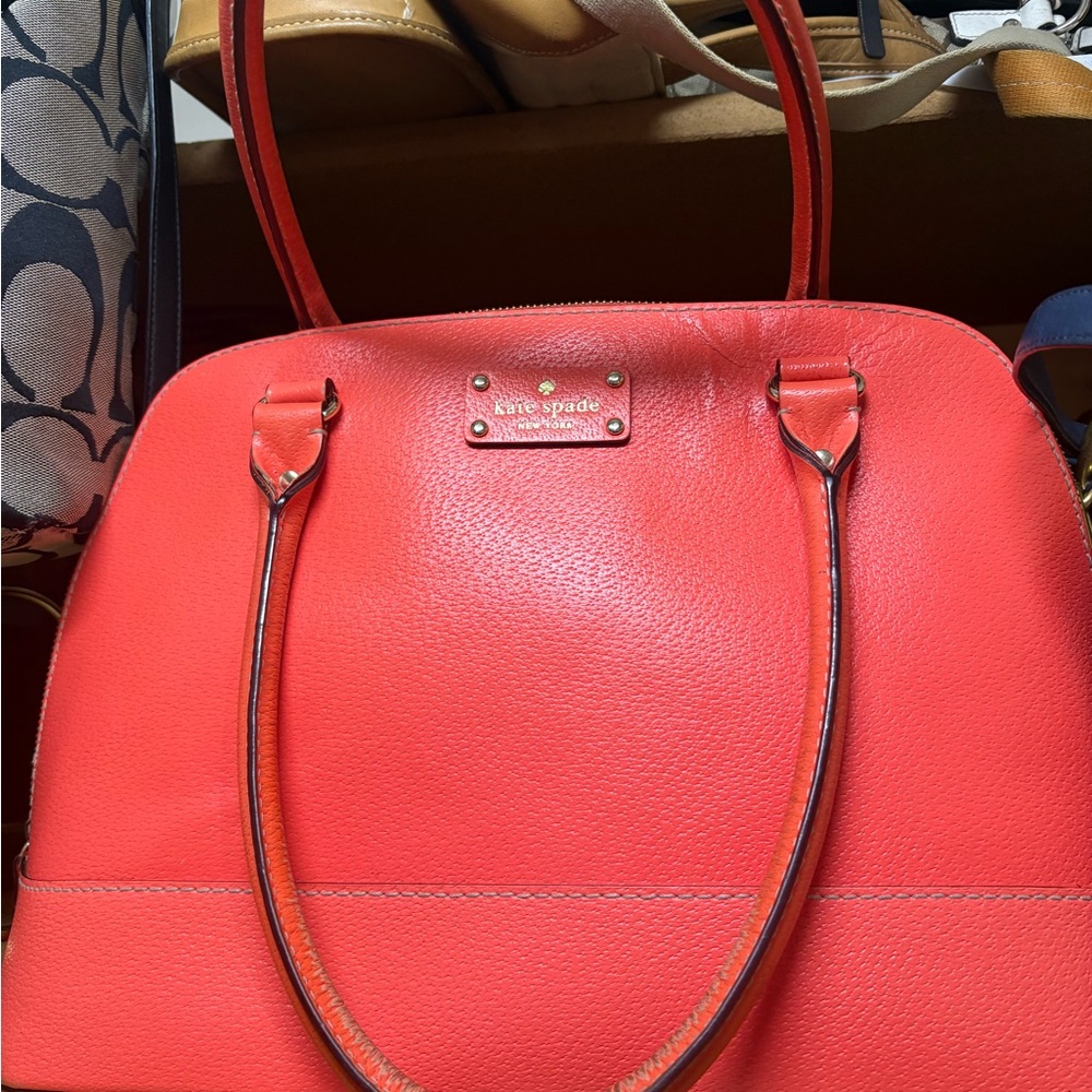 Kate Spade Pink Satchel Structured Leather